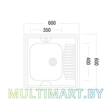 Кухонная мойка Ukinox STD600.600-4C 0L картинка 2